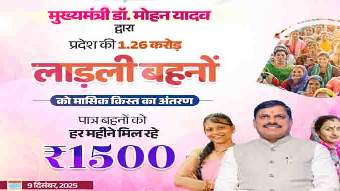 लाड़ली बहना योजना 31 वी क़िस्त